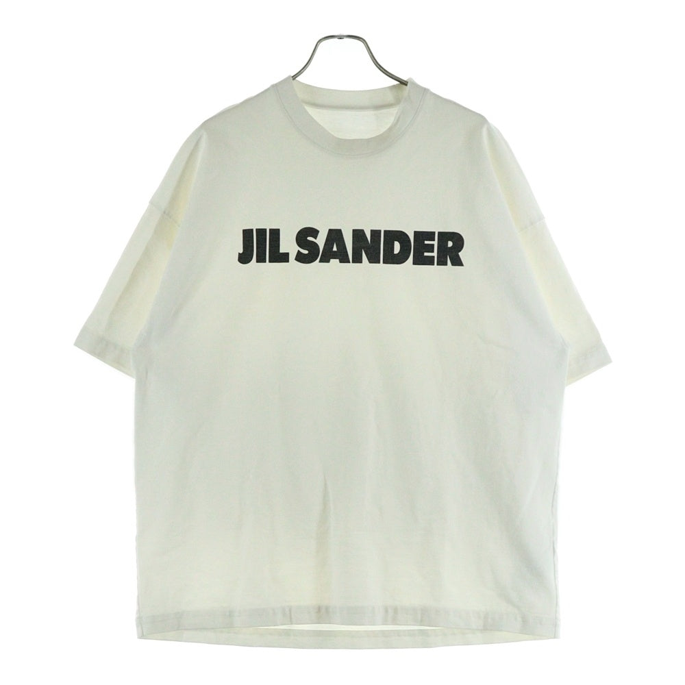 JIL SANDER(ジルサンダー) オーバーサイズ ロゴプリント 半袖Tカットソーシャツ カットソー ホワイト J21GC0001 J45148 ※首タグ欠損