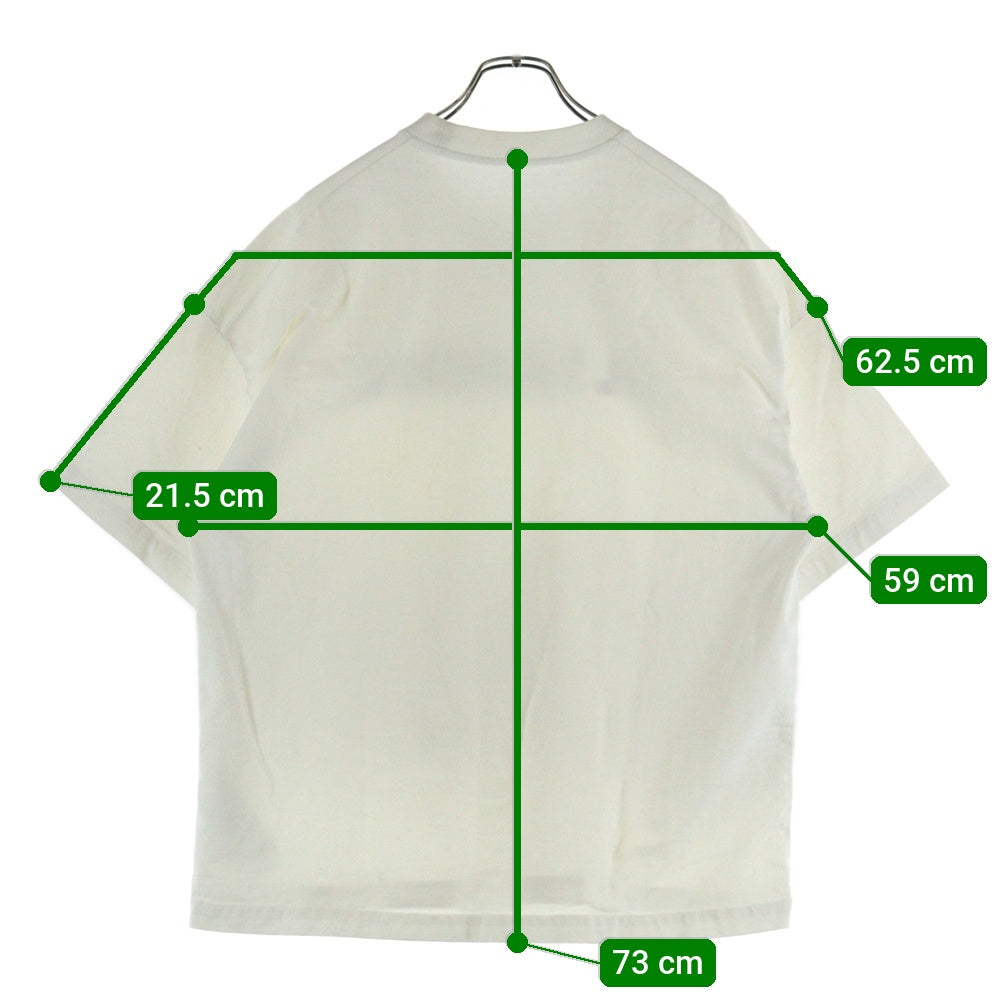 JIL SANDER(ジルサンダー) オーバーサイズ ロゴプリント 半袖Tカットソーシャツ カットソー ホワイト J21GC0001 J45148 ※首タグ欠損