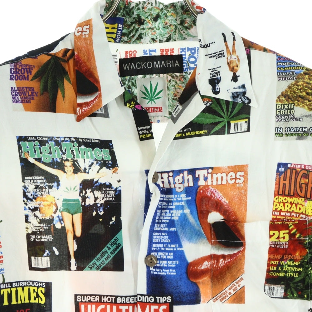 WACKO MARIA(ワコマリア) 25SS ×HIGH TIMES S/S HAWAIIAN SHIRT ハイタイムズ 総柄デザイン ハワイアン半袖シャツ マルチカラー
