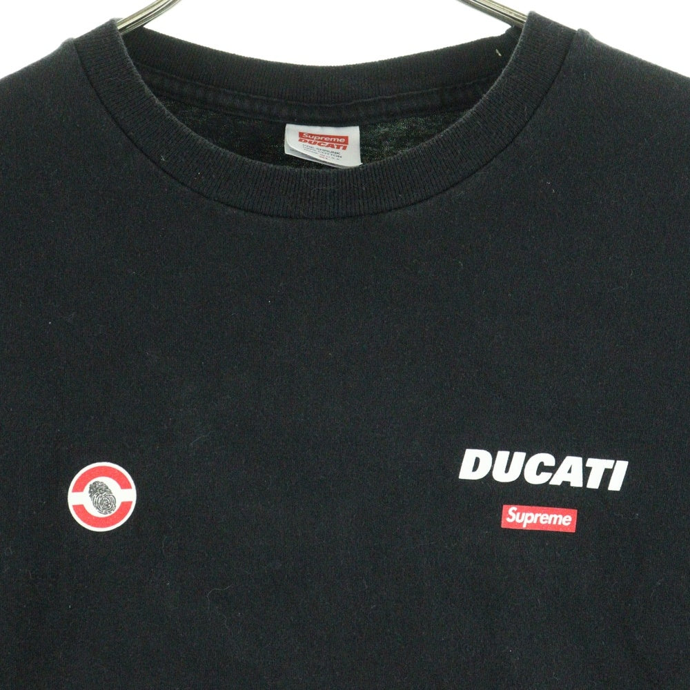 SUPREME(シュプリーム) 24SS Ducati Logos Tee ドゥカティ プリントロゴ 半袖Tシャツ カットソー ブラック
