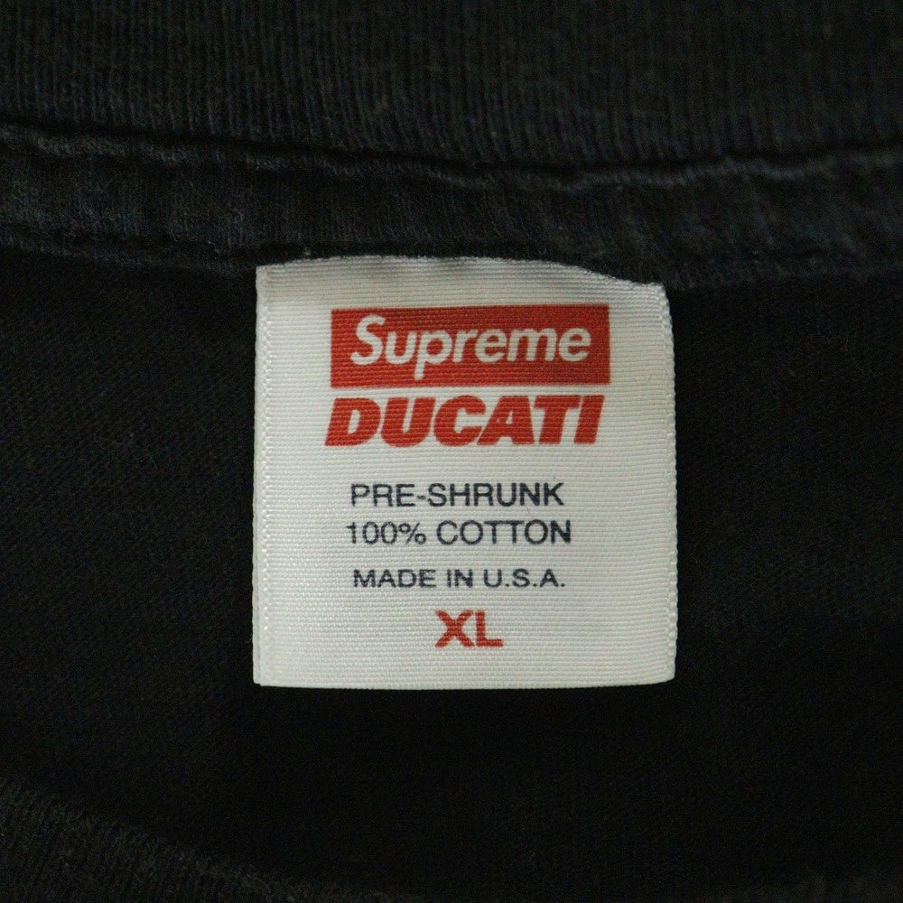 SUPREME(シュプリーム) 24SS Ducati Logos Tee ドゥカティ プリントロゴ 半袖Tシャツ カットソー ブラック