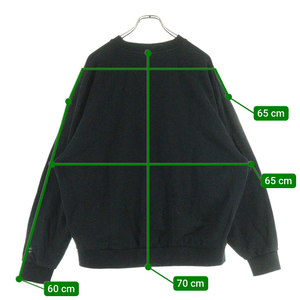 KITH(キス) ×Disney Mickey Classic Logo Crewneck ディズニー キャラクター/ボックス刺繍ロゴ スウェットクルーネックシャツ トレーナー ブラック KHM031780