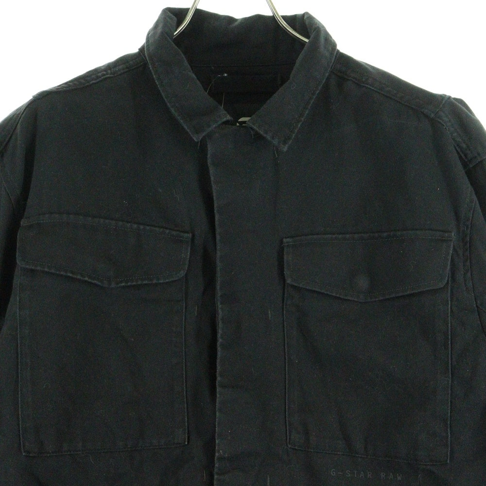G-STAR RAW(ジースターロウ) Chore Overshirt チョアオーバーサイズ長袖シャツ ブラック D22936-C900-6484