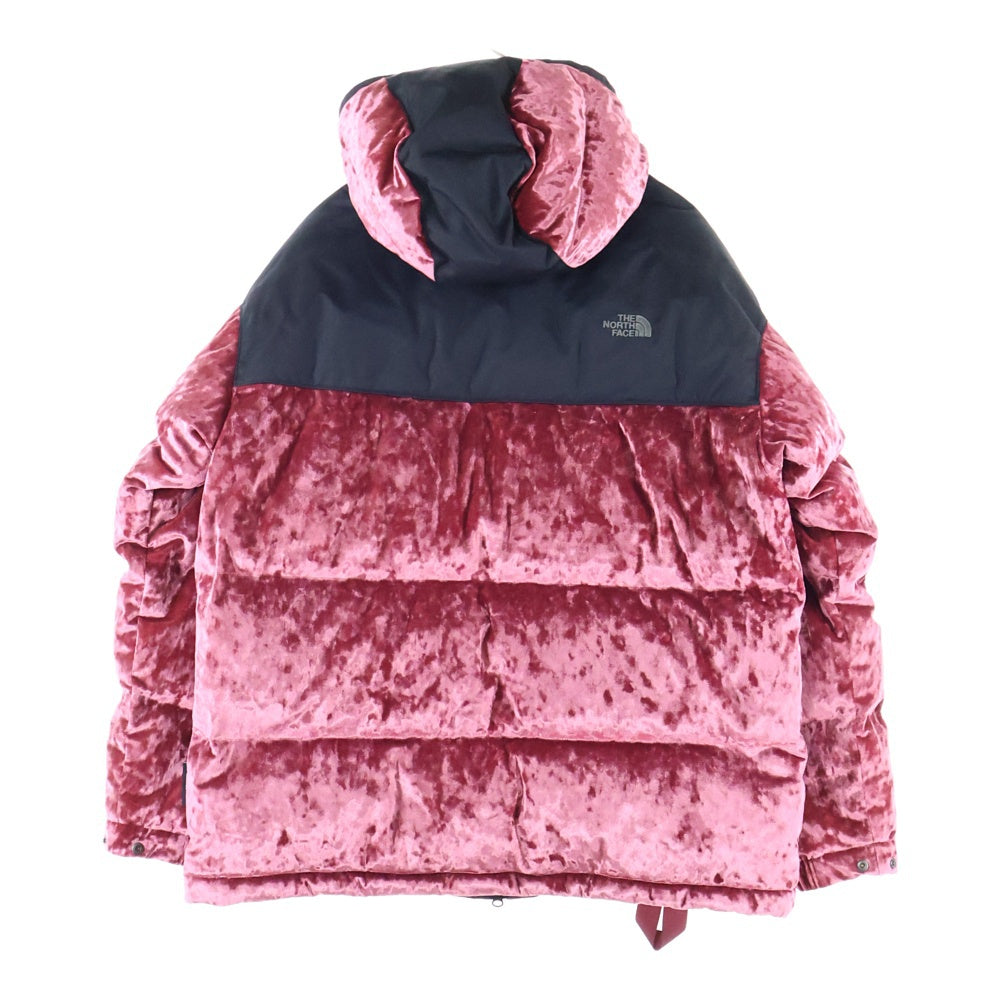THE NORTH FACE(ザノースフェイス) BLACK SERIES Velvet Collection VELVET NUPTSE ブラックシリーズ ベルベット コレクション ベロア ヌプシ ダウンジャケット レッド
