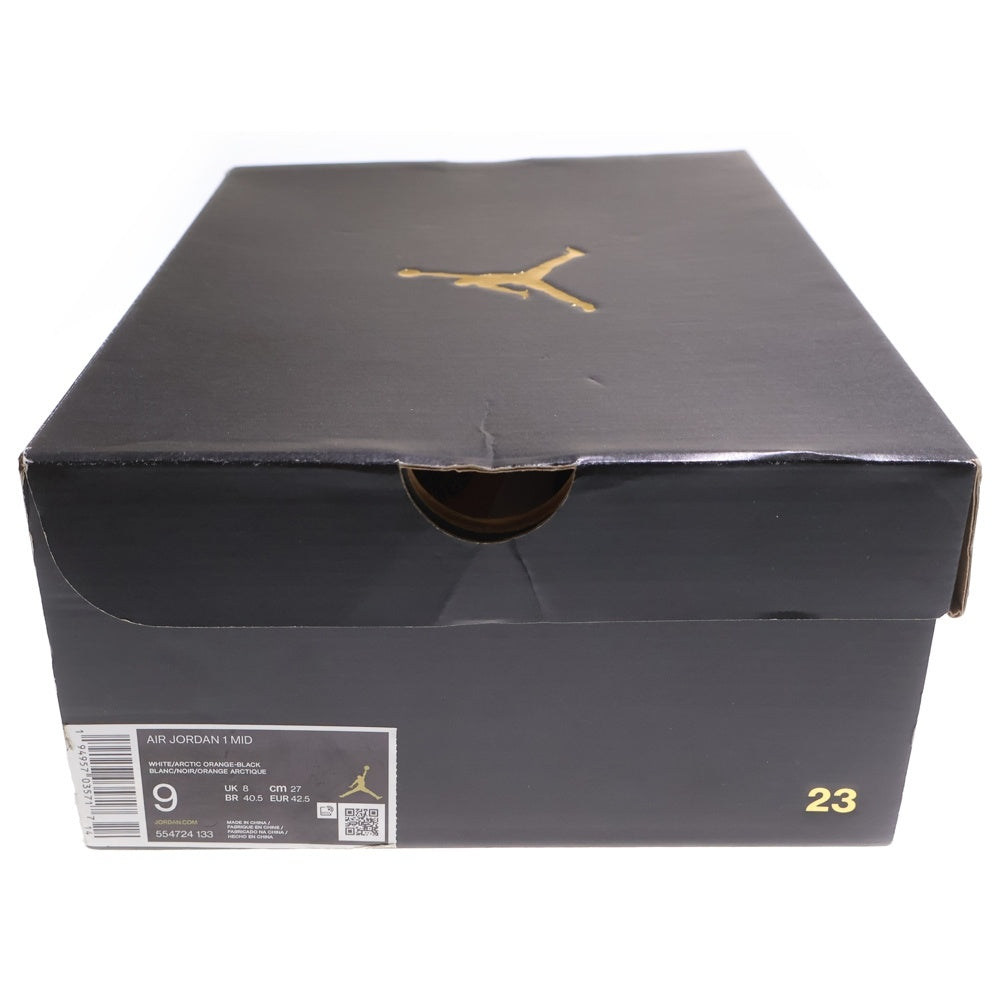 NIKE(ナイキ) AIR JORDAN 1 MID エアジョーダン1 ミッドカットスニーカー ブラック/ピンク US9/27cm 554724-133