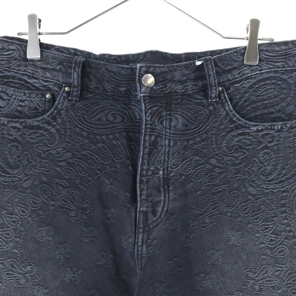 AMIRI(アミリ) バンダナ 総柄 デニム ショーツ ハーフパンツ ブラック