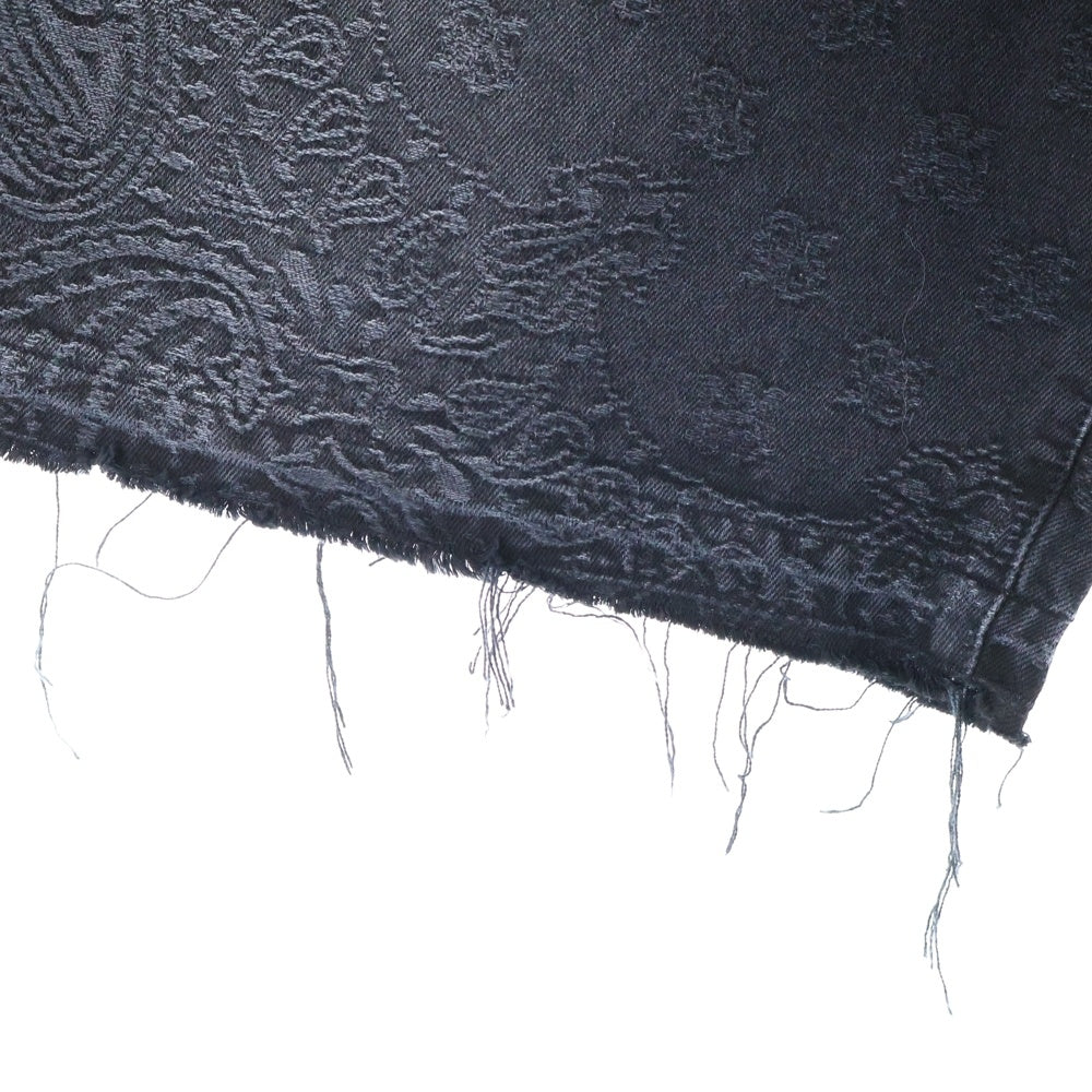 AMIRI(アミリ) バンダナ 総柄 デニム ショーツ ハーフパンツ ブラック