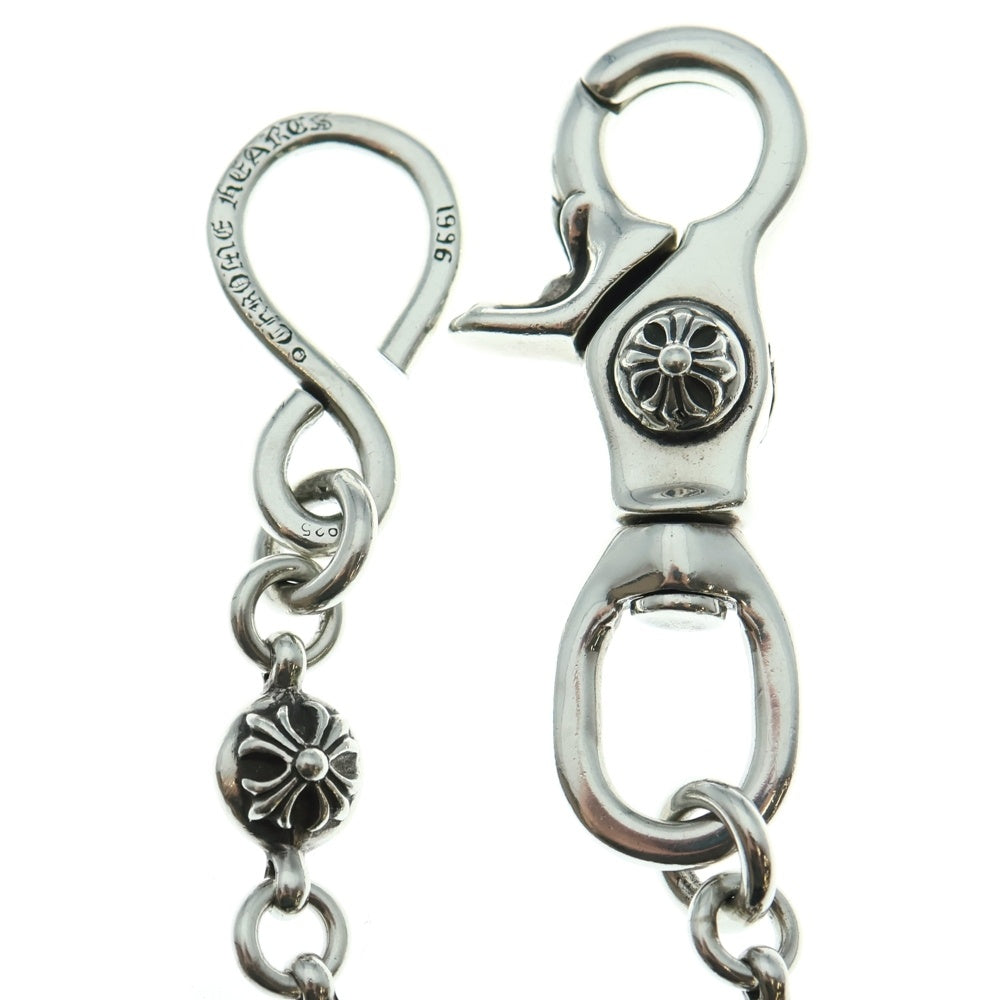 CHROME HEARTS(クロムハーツ) 2BALL SHORT-S/1クリップショート#2クロスボール ウォレットチェーン シルバー BCA063