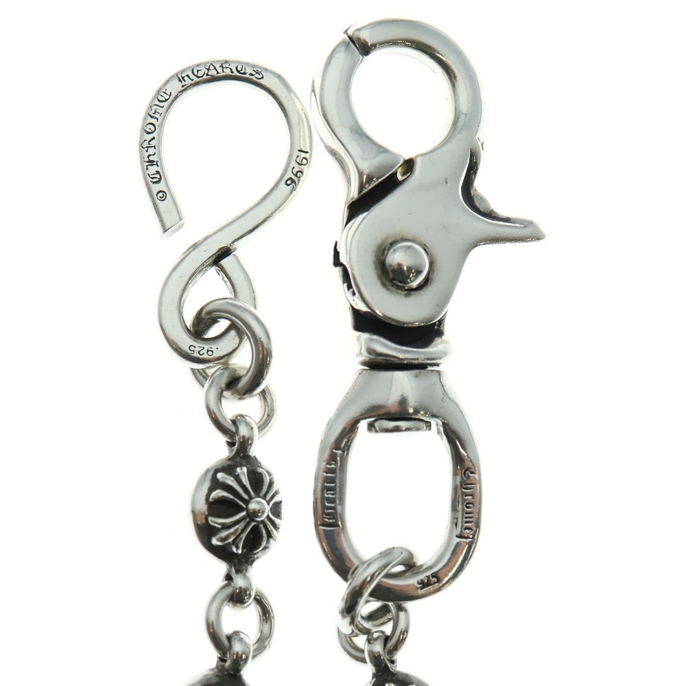 CHROME HEARTS(クロムハーツ) 2BALL SHORT-S/1クリップショート#2クロスボール ウォレットチェーン シルバー BCA063