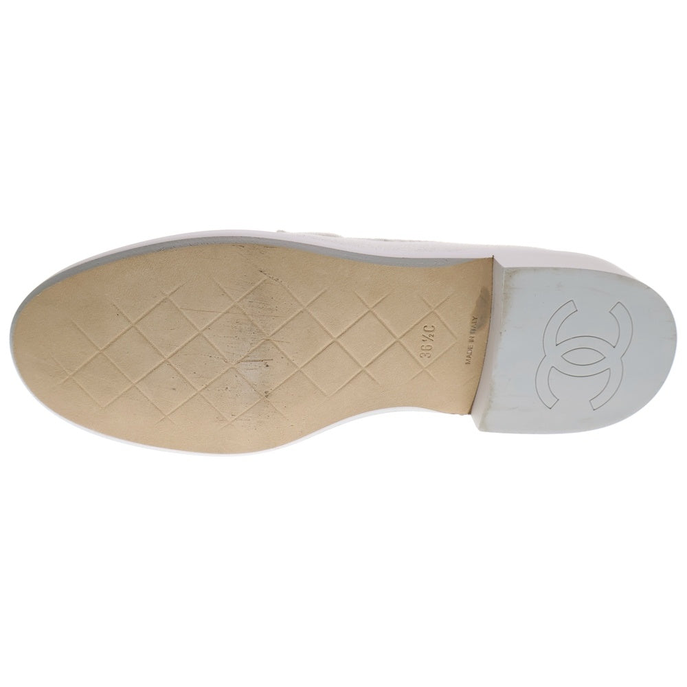 CHANEL(シャネル) ココマーク マトラッセ デニム ローファー シューズ レディース ホワイト G45720