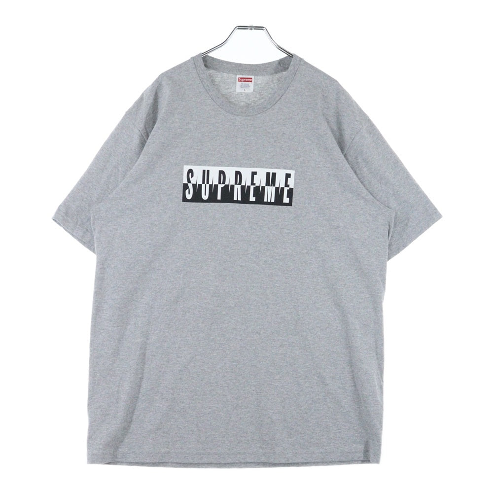 SUPREME(シュプリーム) 25AW Split Tee スプリット ロゴプリント 半袖Tシャツ カットソー グレー