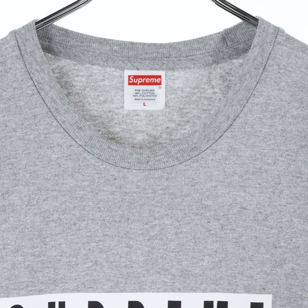 SUPREME(シュプリーム) 25AW Split Tee スプリット ロゴプリント 半袖Tシャツ カットソー グレー