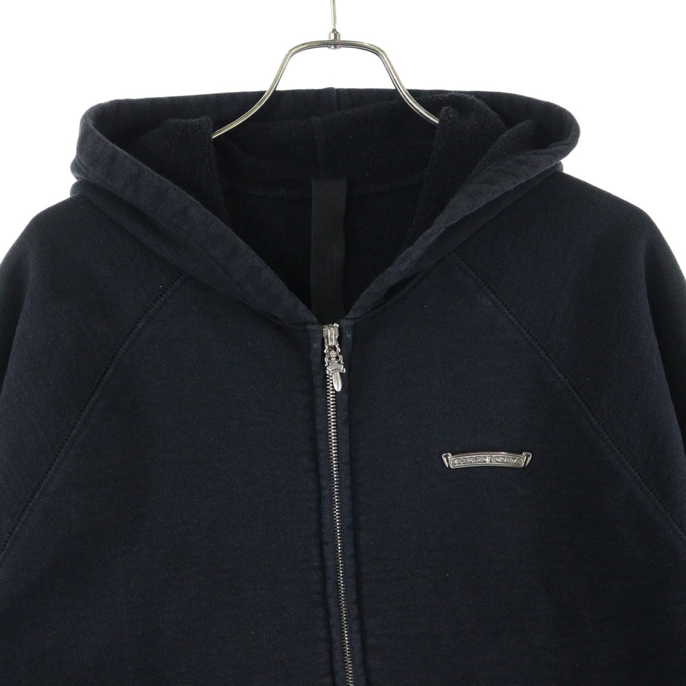 CHROME HEARTS(クロムハーツ) SAILIN ON ZIP HD セメタリークロス刺繍 ジップアップパーカー ブラック/シルバー