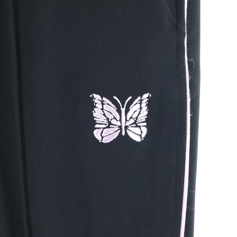 Needles(ニードルス) PIPING COWBOY PANTS パイピング カウボーイ フレア トラックパンツ ブラック/ピンク KP123