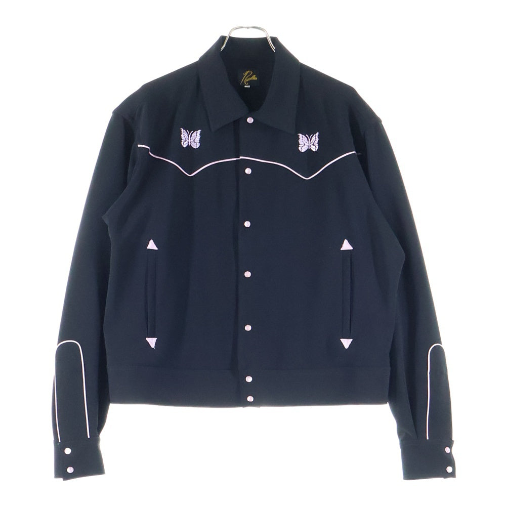 Needles(ニードルス) Western Jacket ロゴ刺繍ウエスタンジャケット ブラック/ピンク KP122