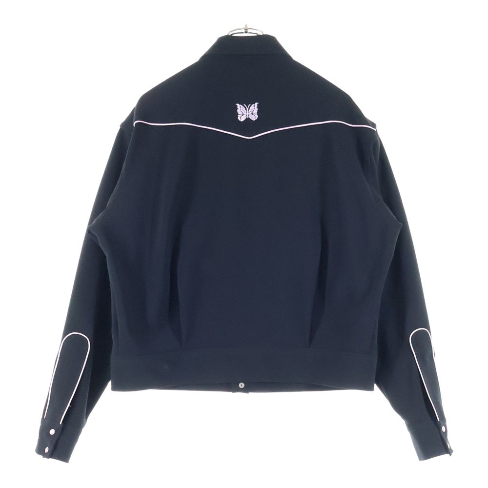 Needles(ニードルス) Western Jacket ロゴ刺繍ウエスタンジャケット ブラック/ピンク KP122