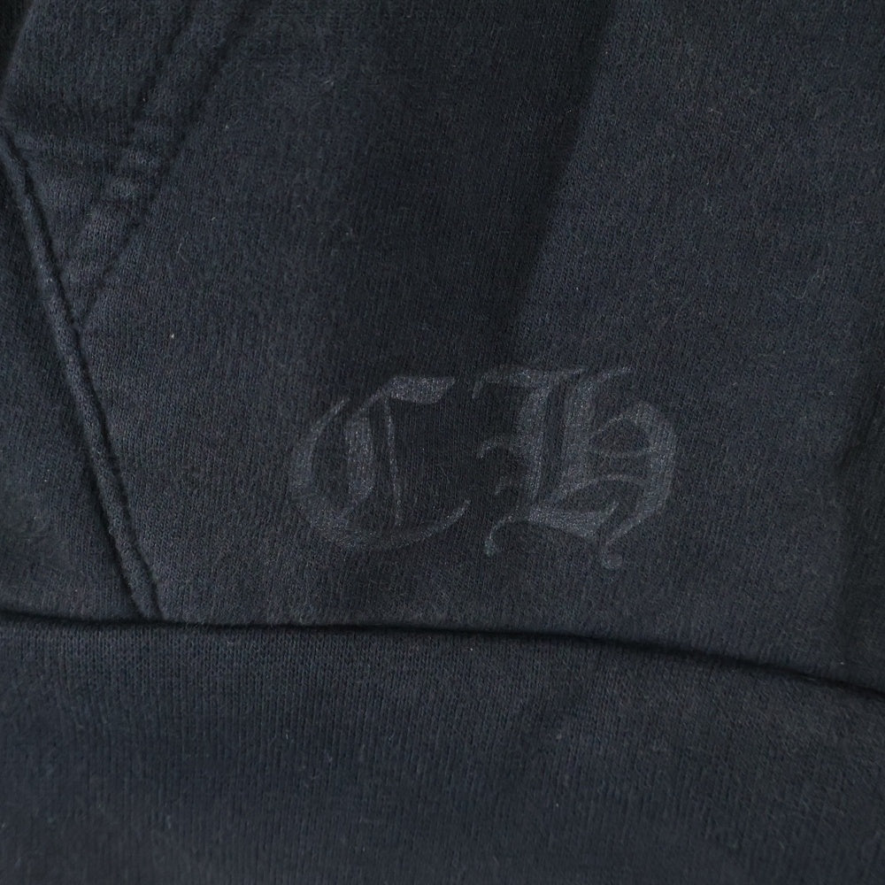 CHROME HEARTS(クロムハーツ) SWTSHRT PLVR バックホースシュープリント スウェットプルオーバーパーカー ブラック