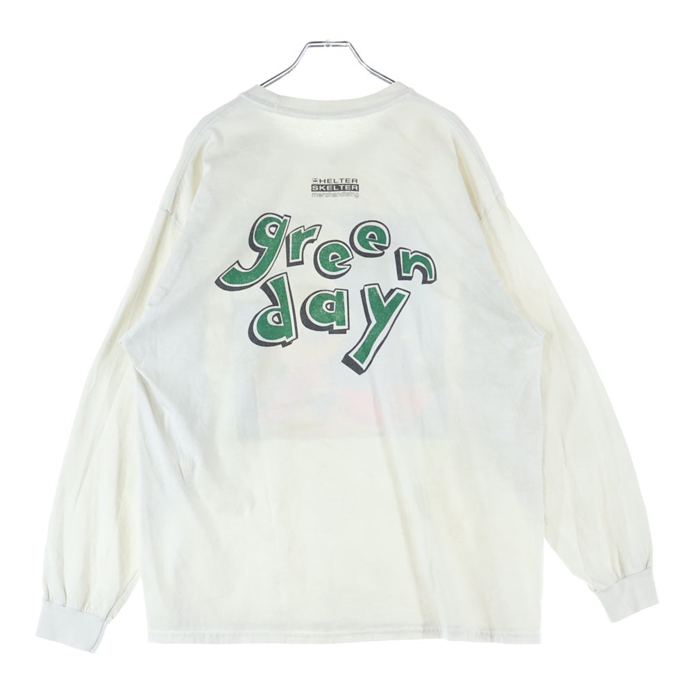 VINTAGE(ヴィンテージ) 90's GREEN DAY DOOKIE BY HELTER SKELTER L/S BOOTLEG グリーンデイ ドゥーキー ブート プリント長袖Tシャツ カットソー ホワイト ※タグ欠損
