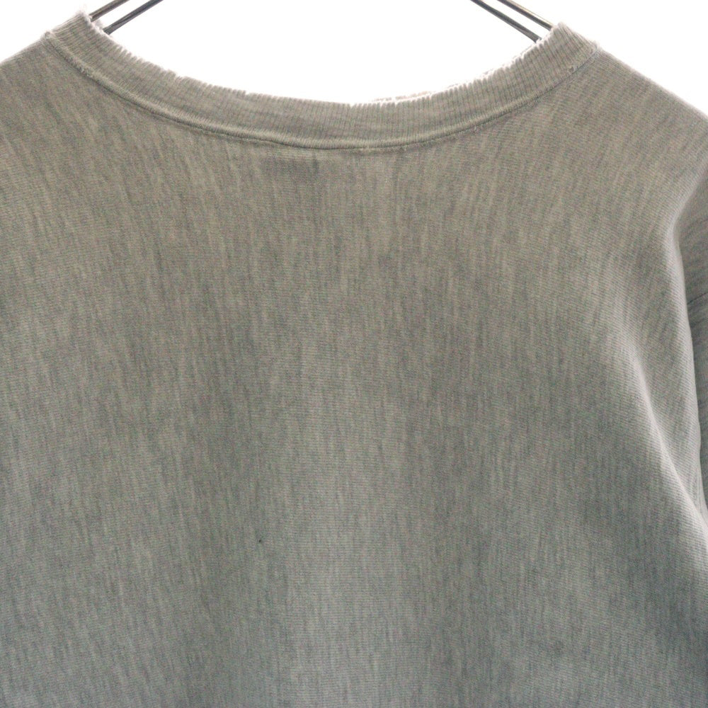 CHAMPION(チャンピオン) 90's Reverse Weave WISCONSIN ATH DEPT リバースウィーブ 刺繍タグ前期 三段染み込みプリント スウェットクルーネック トレーナー グレー