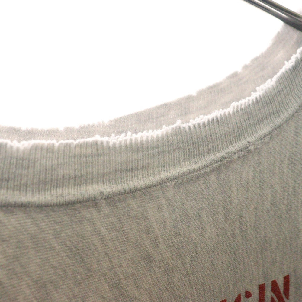 CHAMPION(チャンピオン) 90's Reverse Weave WISCONSIN ATH DEPT リバースウィーブ 刺繍タグ前期 三段染み込みプリント スウェットクルーネック トレーナー グレー