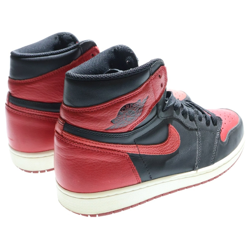 NIKE(ナイキ) 【観賞用2016年製】 AIR JORDAN 1 RETRO HIGH OG BANNED BRED 555088-001 エアジョーダン1 ブレッド ハイカットスニーカー レッド/ブラック US10.5/28.5cm