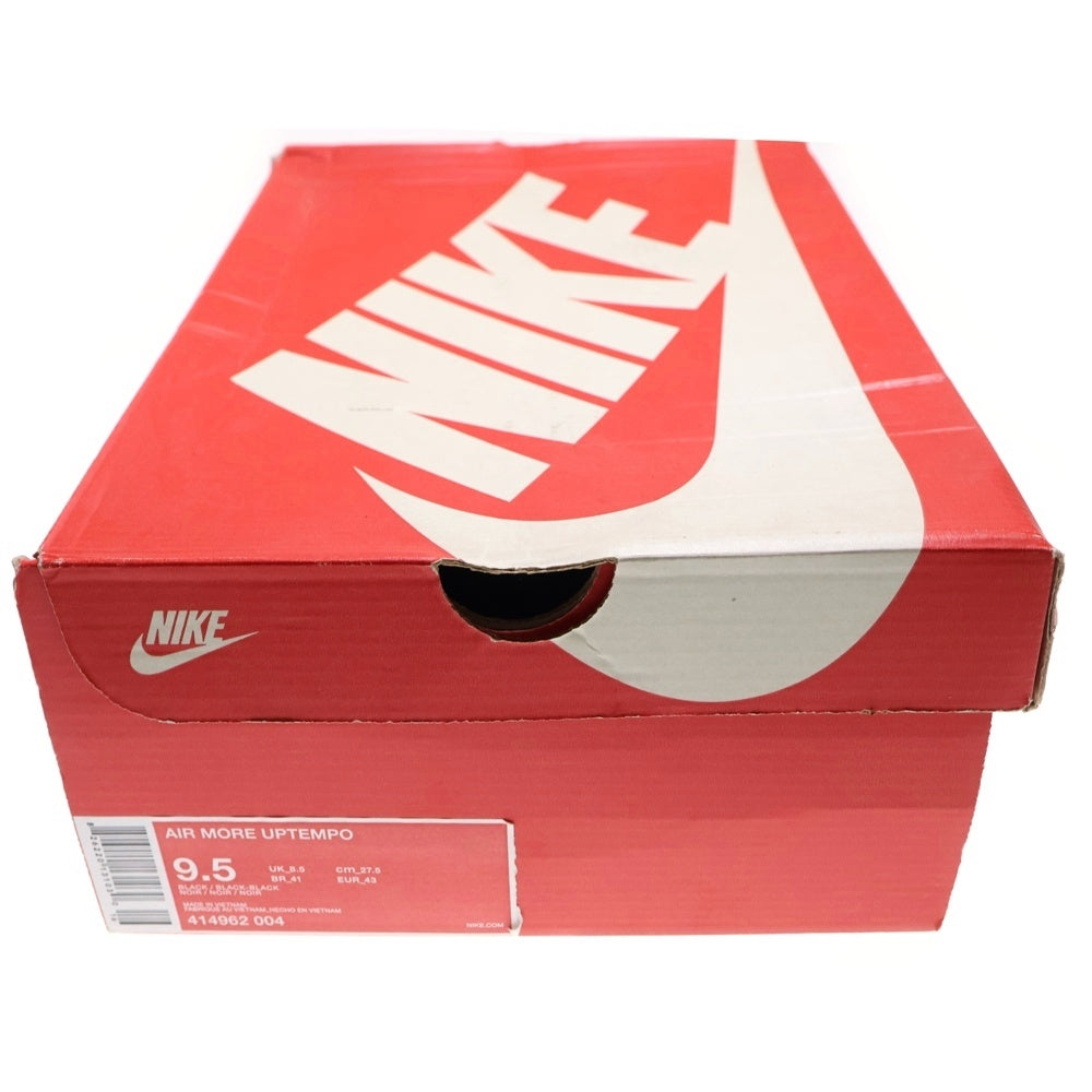 NIKE(ナイキ) AIR MORE UPTEMPO BLACK 414962-004 エアモアアップテンポ ハイカットスニーカー ブラック US9.5/27.5cm