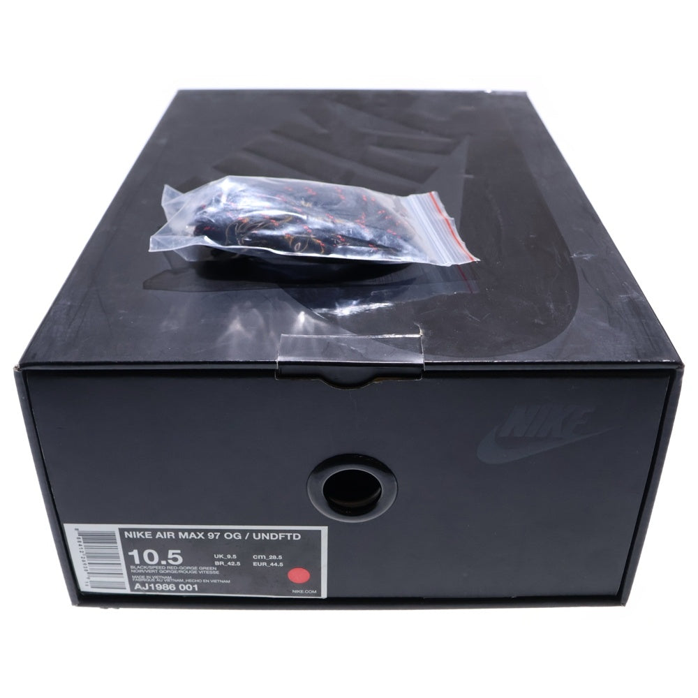 NIKE(ナイキ) ×UNDEFEATED AIR MAX 97 AJ1986-001 アンディフィーテッド エアマックス97 ローカットスニーカー ブラック US10.5/28.5cm