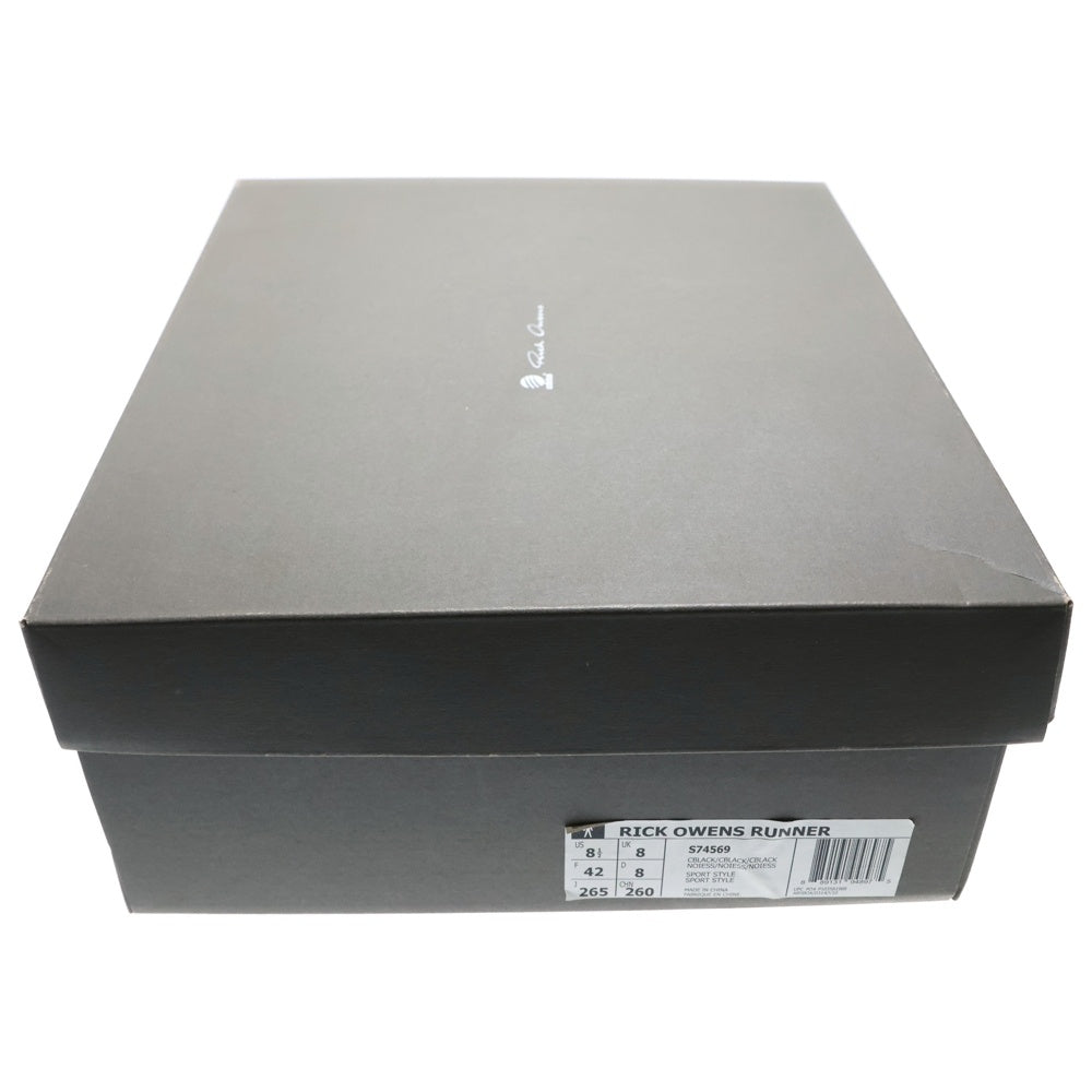 Rick Owens(リックオウエンス) ×ADIDAS TECH RUNNER アディダス テックランナー スエード切り替えローカットスニーカー ブラック S74569 US8.5/26.5cm