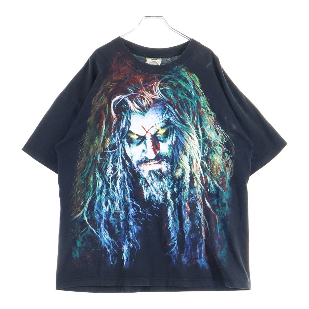 VINTAGE(ヴィンテージ) 90's ROB ZOMBIE 100% HARDCORE WINTERLAND ロブゾンビ 100%ハードコア 両面プリント半袖Tシャツ カットソー ブラック