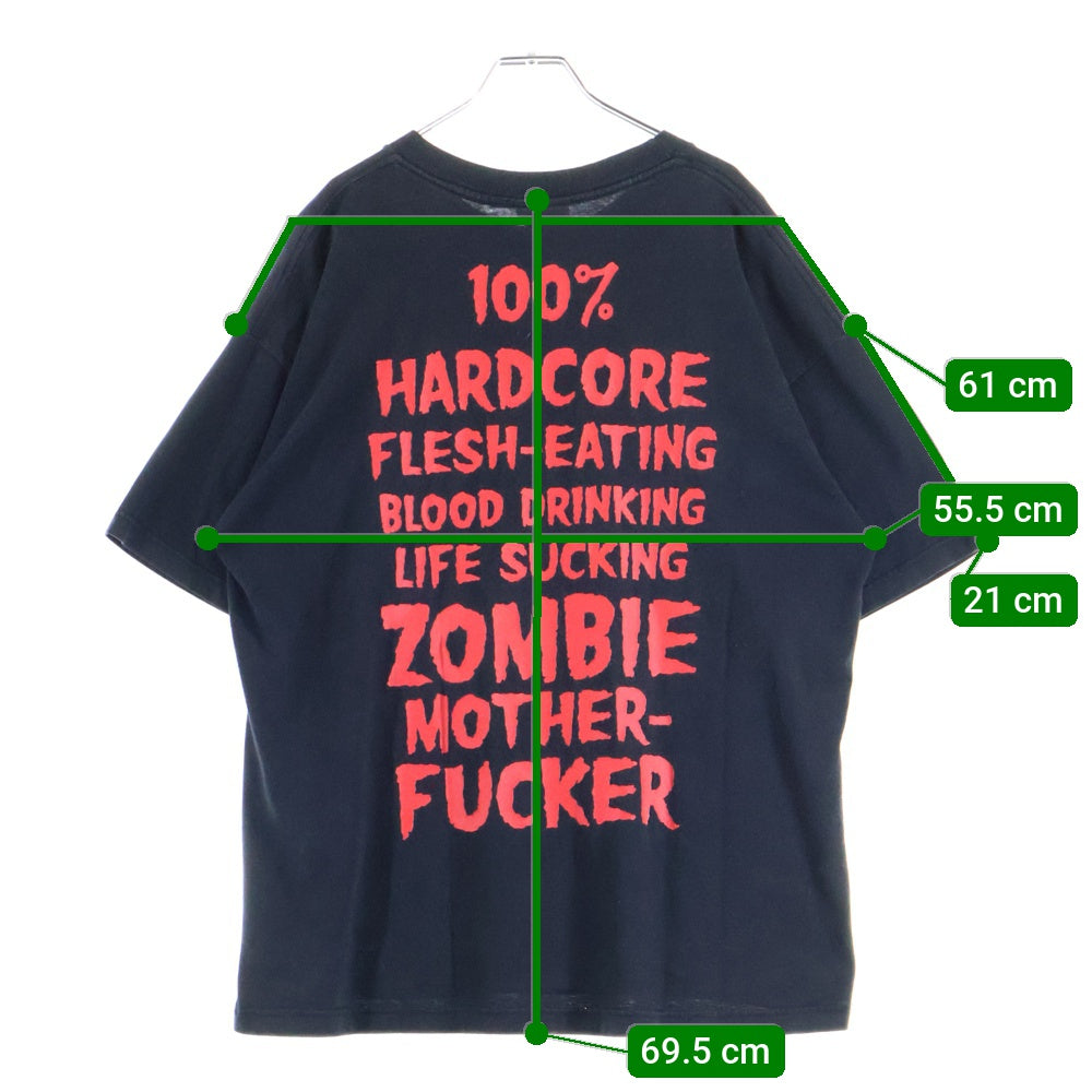 VINTAGE(ヴィンテージ) 90's ROB ZOMBIE 100% HARDCORE WINTERLAND ロブゾンビ 100%ハードコア 両面プリント半袖Tシャツ カットソー ブラック