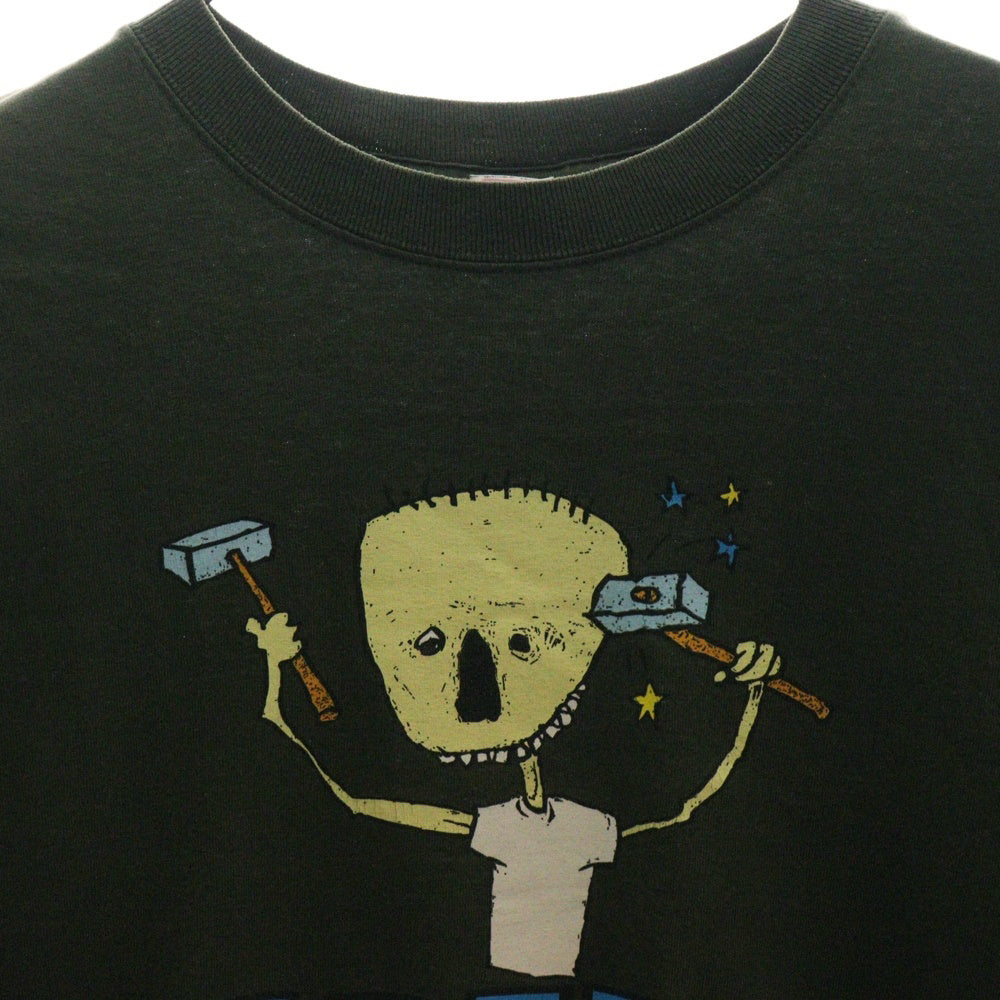 VINTAGE(ヴィンテージ) 00's GREEN DAY NIMROD ANVIL グリーンデイ ニムロッド 両面プリント半袖Tシャツ カットソー カーキ