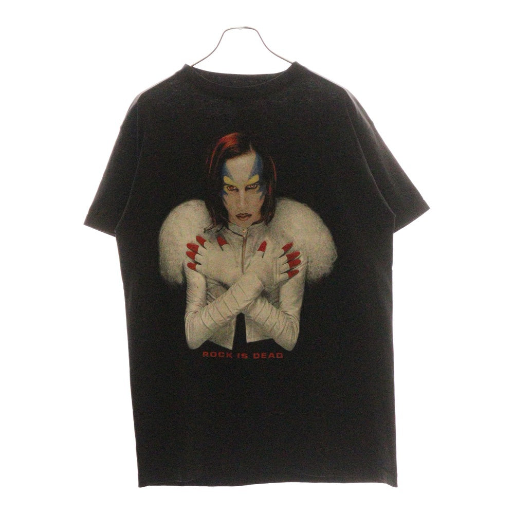 VINTAGE(ヴィンテージ) 90's MARILYN MANSON ROCK IS DEAD omega マリリンマンソン 両面プリント半袖Tシャツ カットソー ブラック