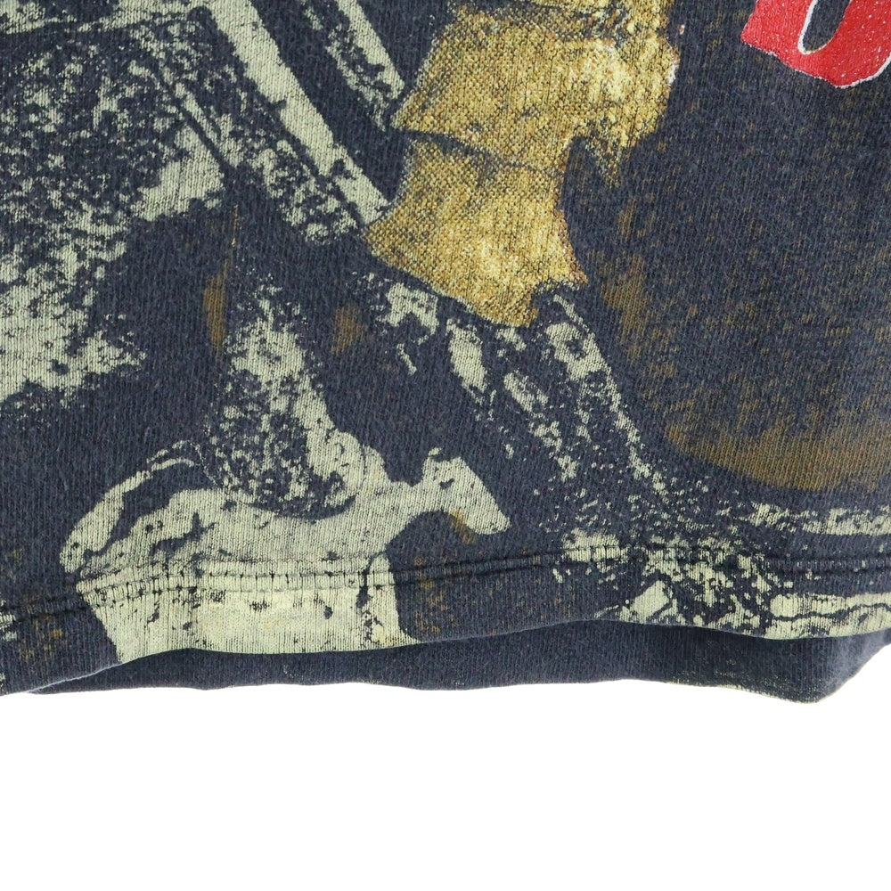VINTAGE(ヴィンテージ) 90's GUNS N' ROSES DUST N' BONES WILD OATS ガンズアンドローゼス オーバープリント 半袖Tシャツ カットソー グレー