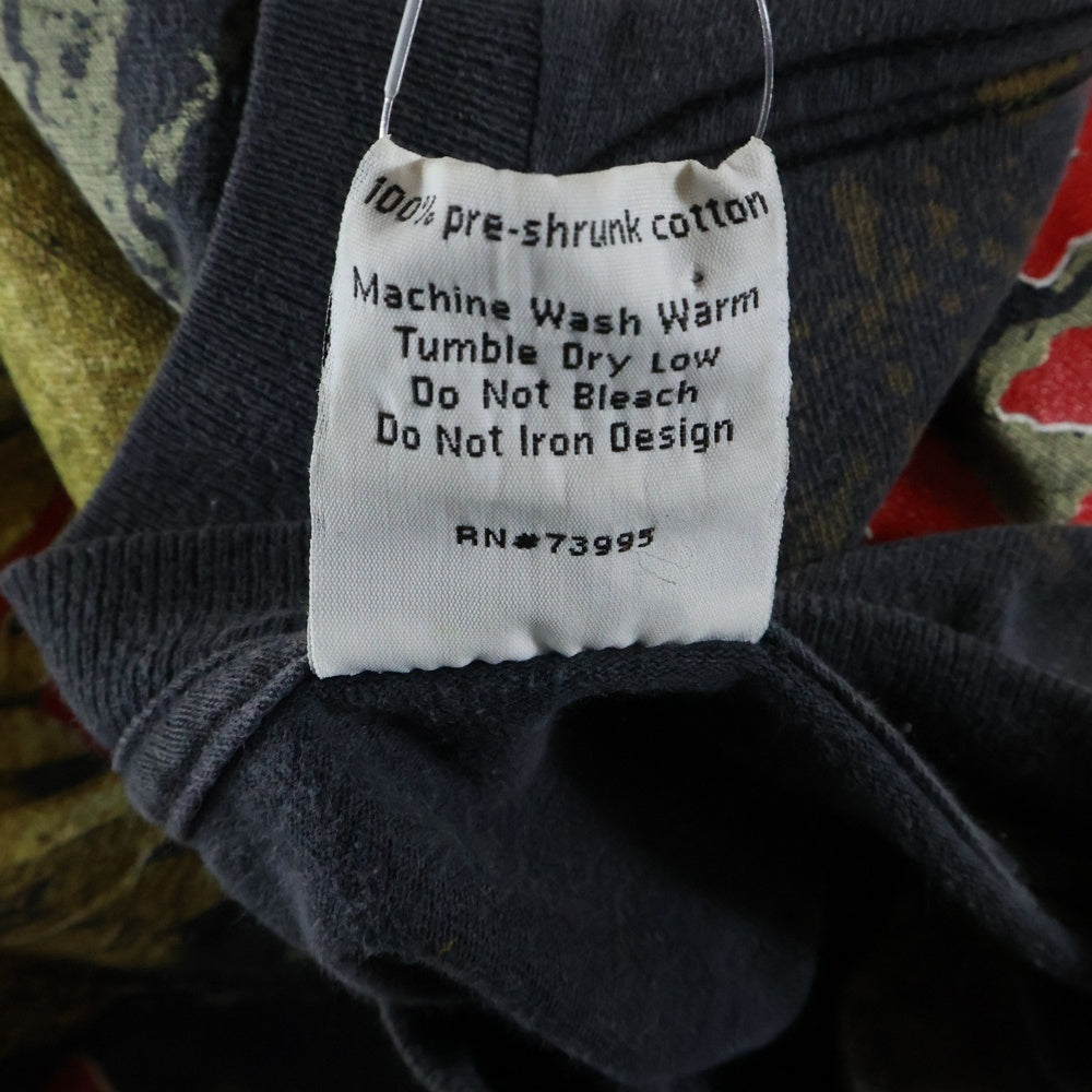 VINTAGE(ヴィンテージ) 90's GUNS N' ROSES DUST N' BONES WILD OATS ガンズアンドローゼス オーバープリント 半袖Tシャツ カットソー グレー