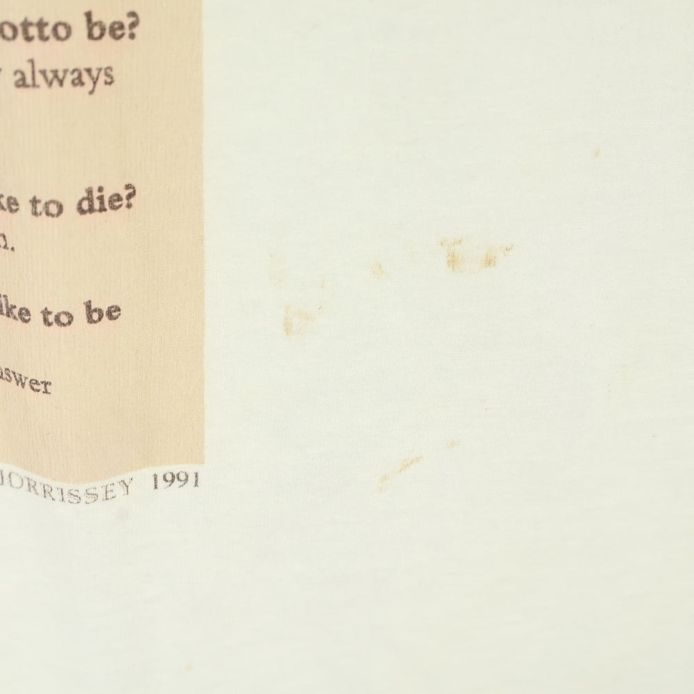 VINTAGE(ヴィンテージ) 90's Morrissey Newspaper GIANT モリッシー ニュースペーパー 両面プリント半袖Tシャツ カットソー ホワイト