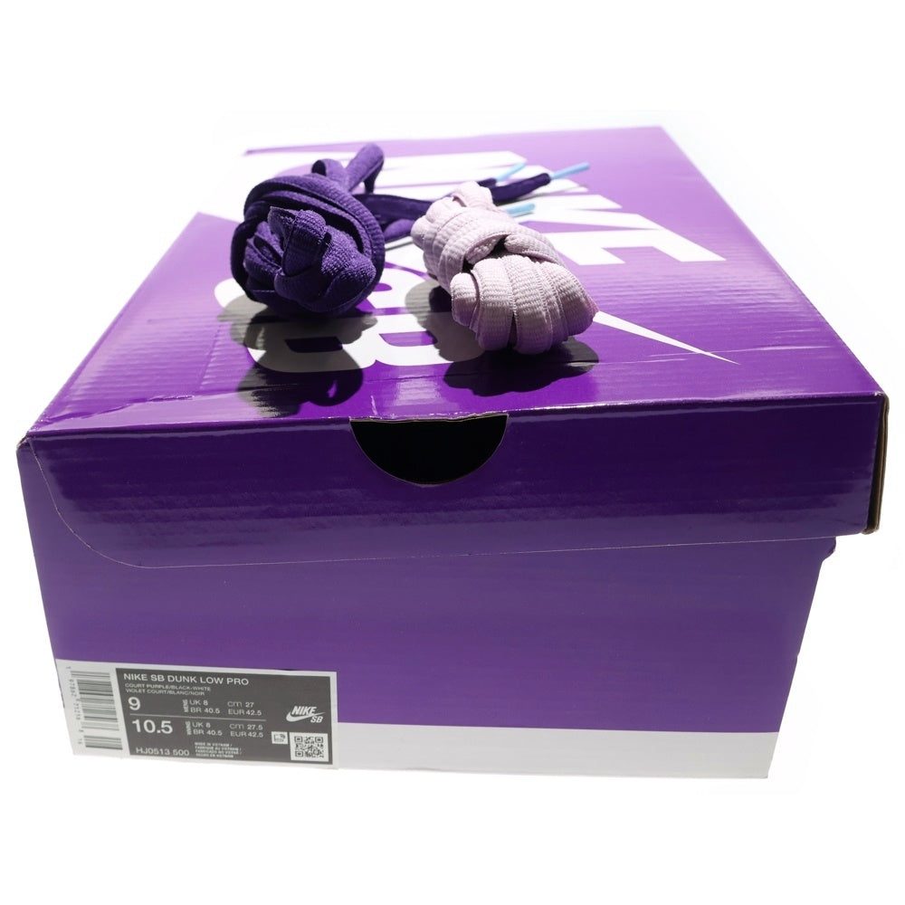 NIKE SB(ナイキエスビー) ×Hayley Wilson Dunk Low Pro Black and Court Purple ダンク ロー プロ ブラック アンド コートパープル ローカットスニーカー US9/27cm HJ0513 500