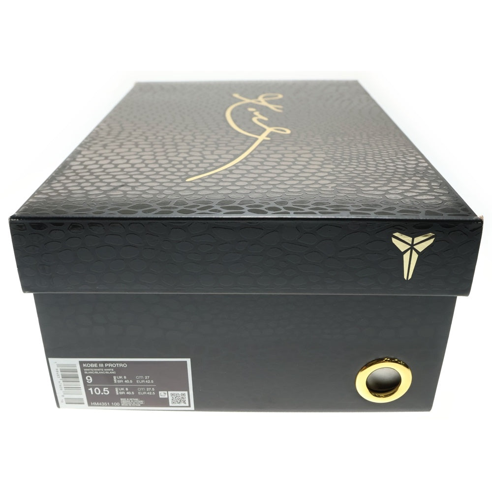 NIKE(ナイキ) Kobe 3 Protro Halo コービー3 プロトロ ヘイロー ミッドカット スニーカーシューズ US9/27cm ホワイト