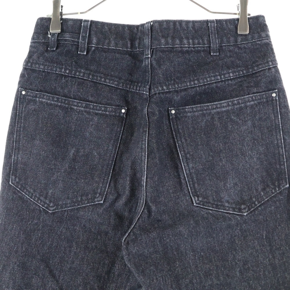 HELIOT EMIL(エリオット・エミル) ダメージ フレア ジップフライ デニムパンツ ブラック