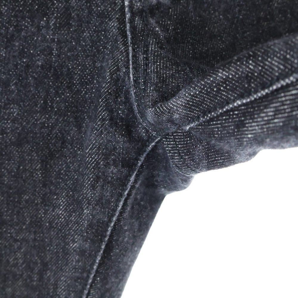 HELIOT EMIL(エリオット・エミル) ダメージ フレア ジップフライ デニムパンツ ブラック