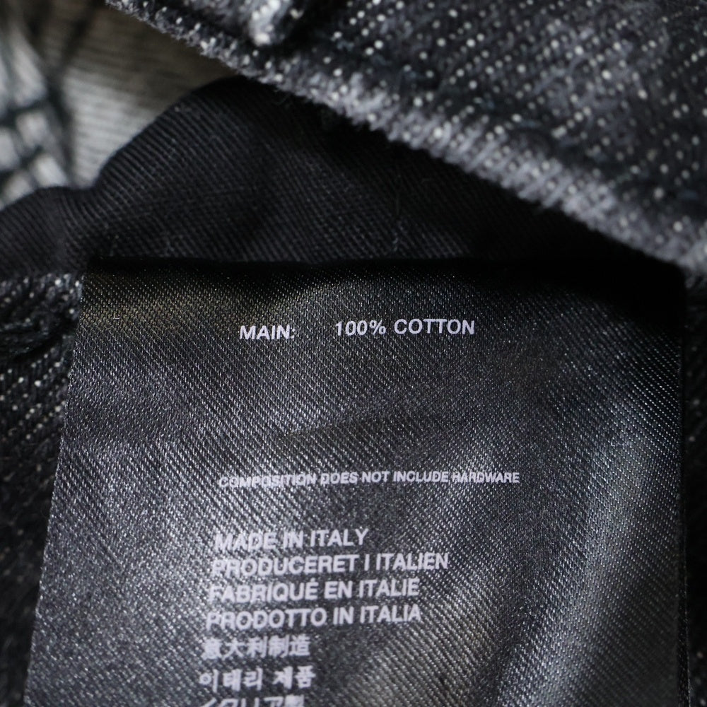 HELIOT EMIL(エリオット・エミル) ダメージ フレア ジップフライ デニムパンツ ブラック