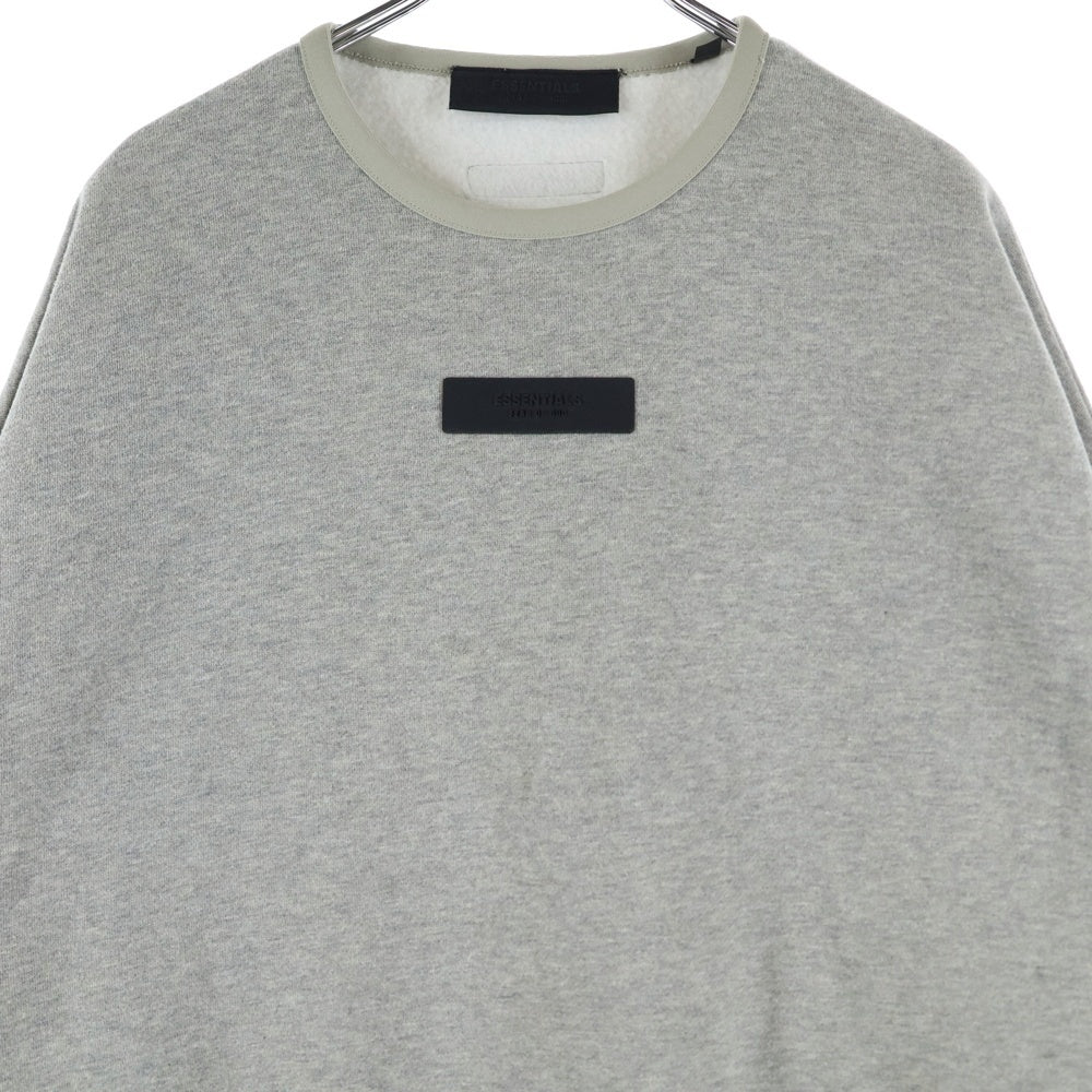 ESSENTIALS FEAR OF GOD(エッセンシャル フィアオブゴッド) SWEATSHIRT ラバーロゴ クルーネックスウェットトレーナー グレー