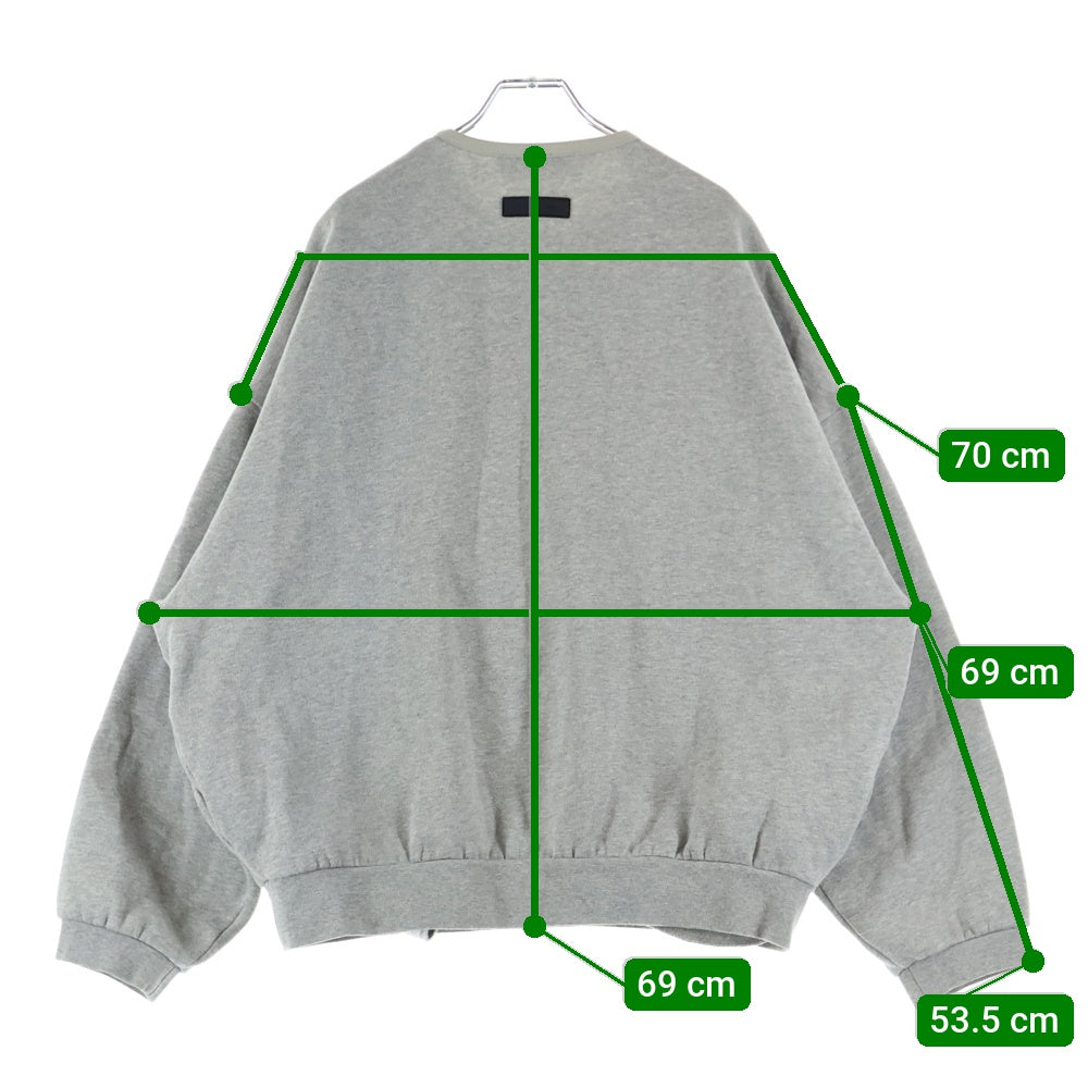 ESSENTIALS FEAR OF GOD(エッセンシャル フィアオブゴッド) SWEATSHIRT ラバーロゴ クルーネックスウェットトレーナー グレー