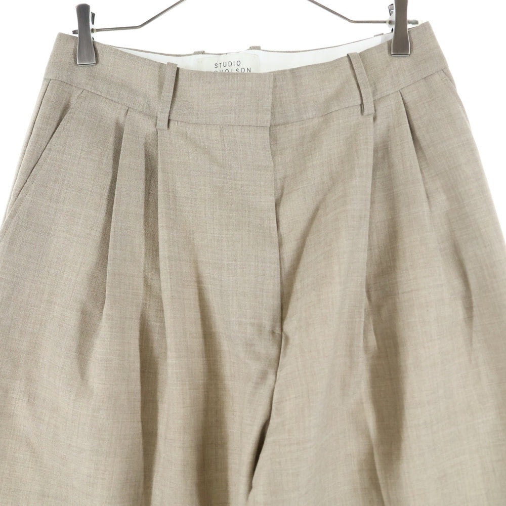 STUDIO NICHOLSON(スタジオニコルソン) スラックス ストレート パンツ ベージュ