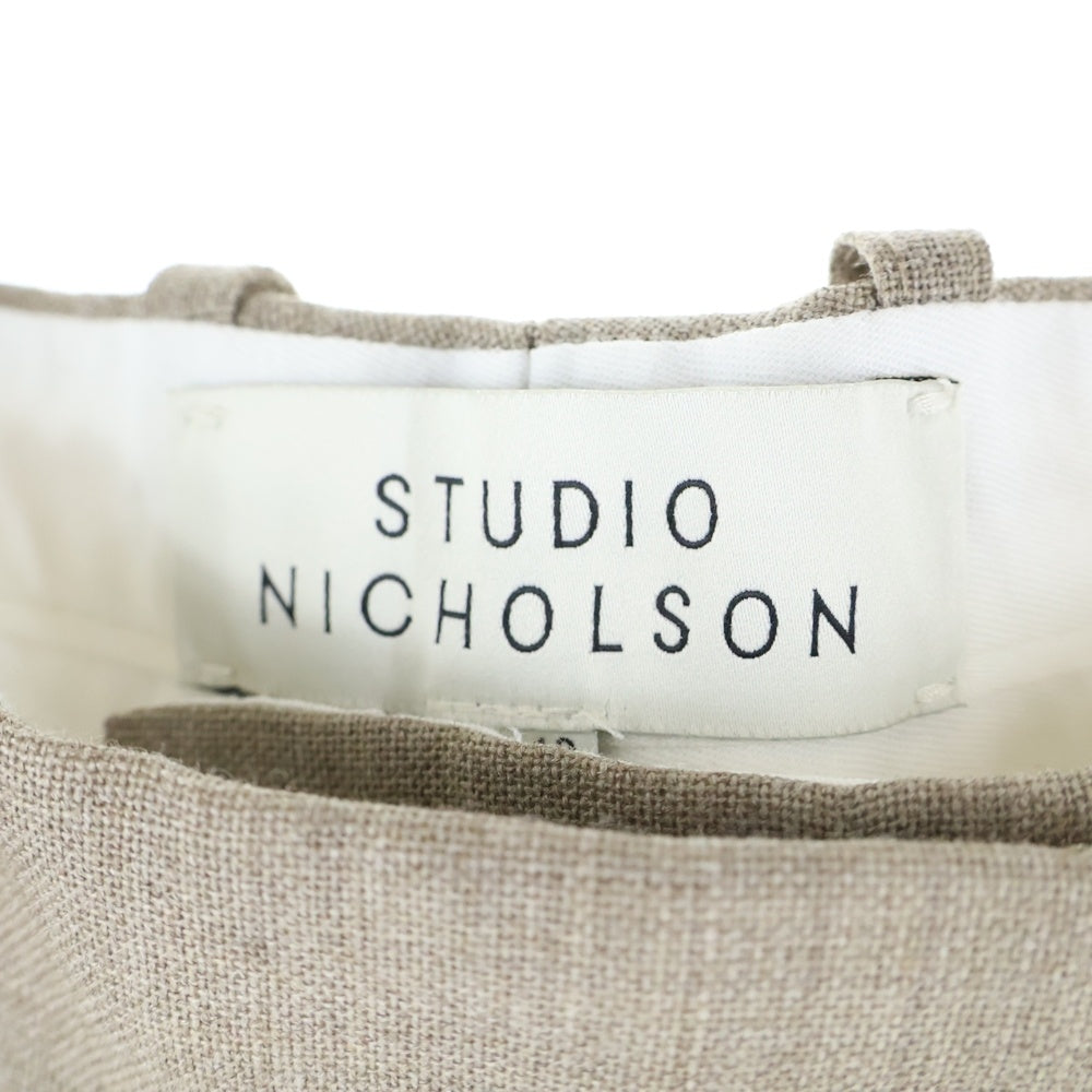 STUDIO NICHOLSON(スタジオニコルソン) スラックス ストレート パンツ ベージュ