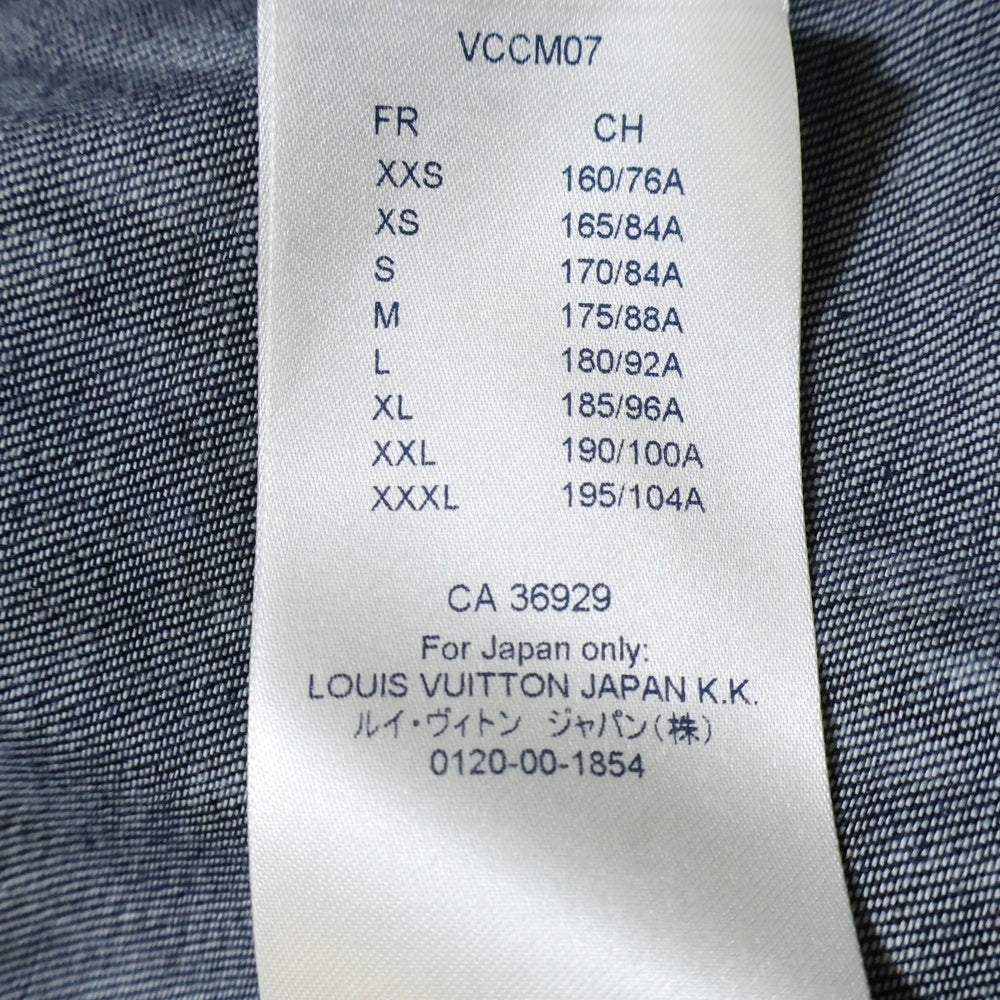 LOUIS VUITTON(ルイヴィトン) 20AW ×NIGO モノグラム ウェーブジャイアント ダミエ フランネル 長袖シャツ ネイビー RM202M VJI HJS02W