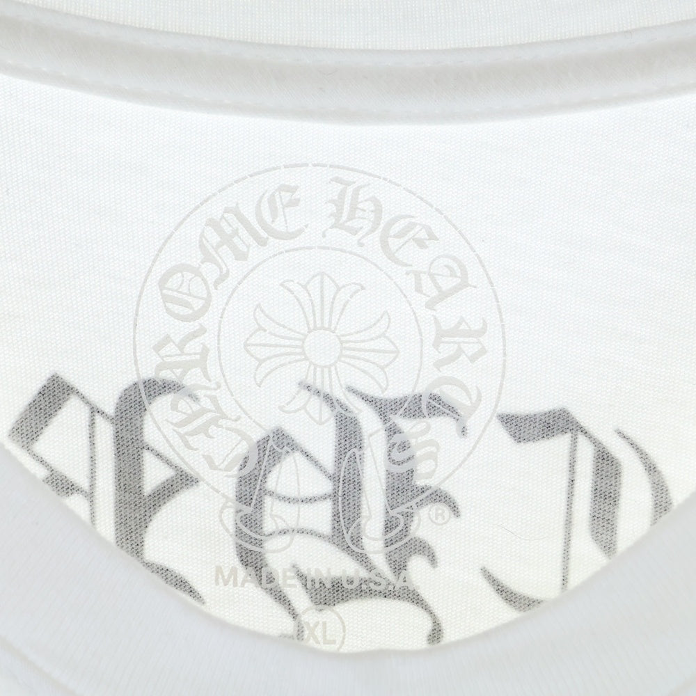 CHROME HEARTS(クロムハーツ) Vertical Logo Tee ヴァーティカルロゴ 長袖Tシャツ 胸ポケットロゴ バックロゴ 長袖カットソー ホワイト