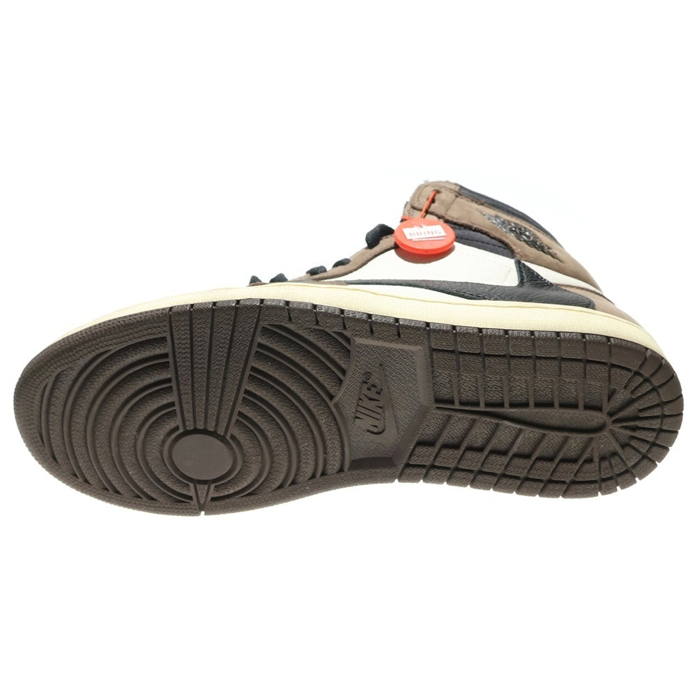 NIKE(ナイキ) ×TRAVIS SCOTT AIR JORDAN 1 RETRO HIGH OG TS SP CD4487-100 トラヴィススコット エアジョーダン1 ハイカットスニーカー ブラウン/ホワイト US11/29cm