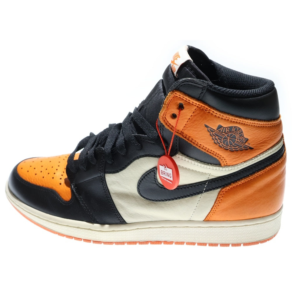 NIKE(ナイキ) AIR JORDAN 1 RETRO HIGH OG 555088-005 エアジョーダン1 シャッタード バックボード ハイカットスニーカー オレンジ/ブラック/ホワイト US12/30cm