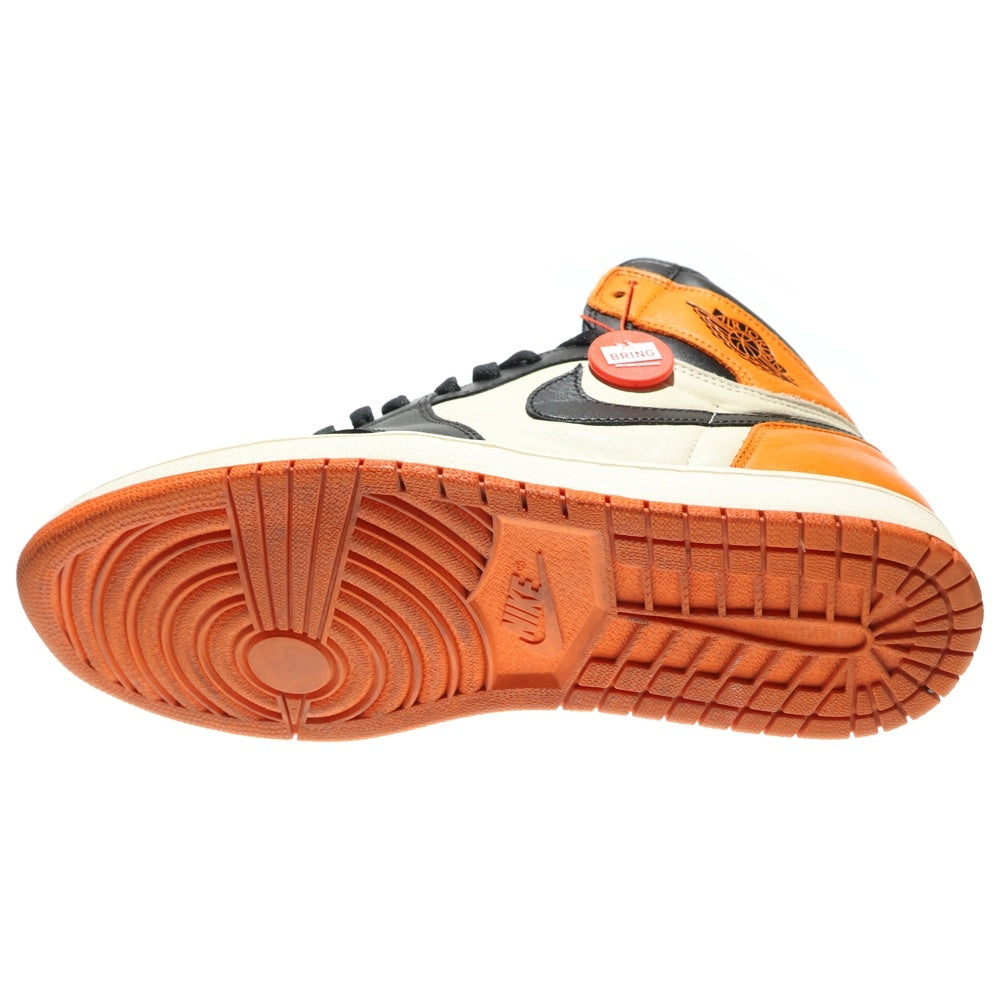 NIKE(ナイキ) AIR JORDAN 1 RETRO HIGH OG 555088-005 エアジョーダン1 シャッタード バックボード ハイカットスニーカー オレンジ/ブラック/ホワイト US12/30cm