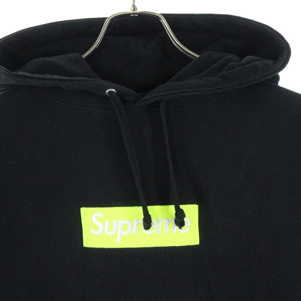 SUPREME(シュプリーム) 17AW Box Logo Hooded Sweatshirt ボックスロゴプルオーバーパーカー ブラック/イエロー